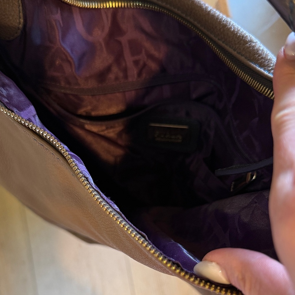 Classic Furla Brown pebbled Leather Hobo Bag - Picture 5 of 5